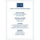 Navy Square Initials Menu Cards Image 8 of 8